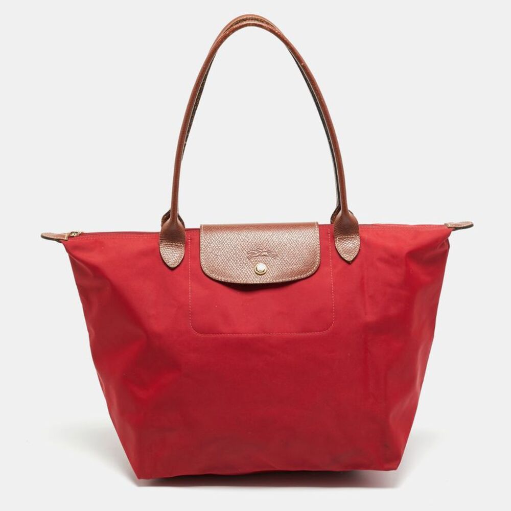 Longchamp Le Pliage Medium Red Nylon Tote